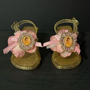 Belle Light Up Jewel Costume Shoes, Disney, Size 12/13 Girl’s